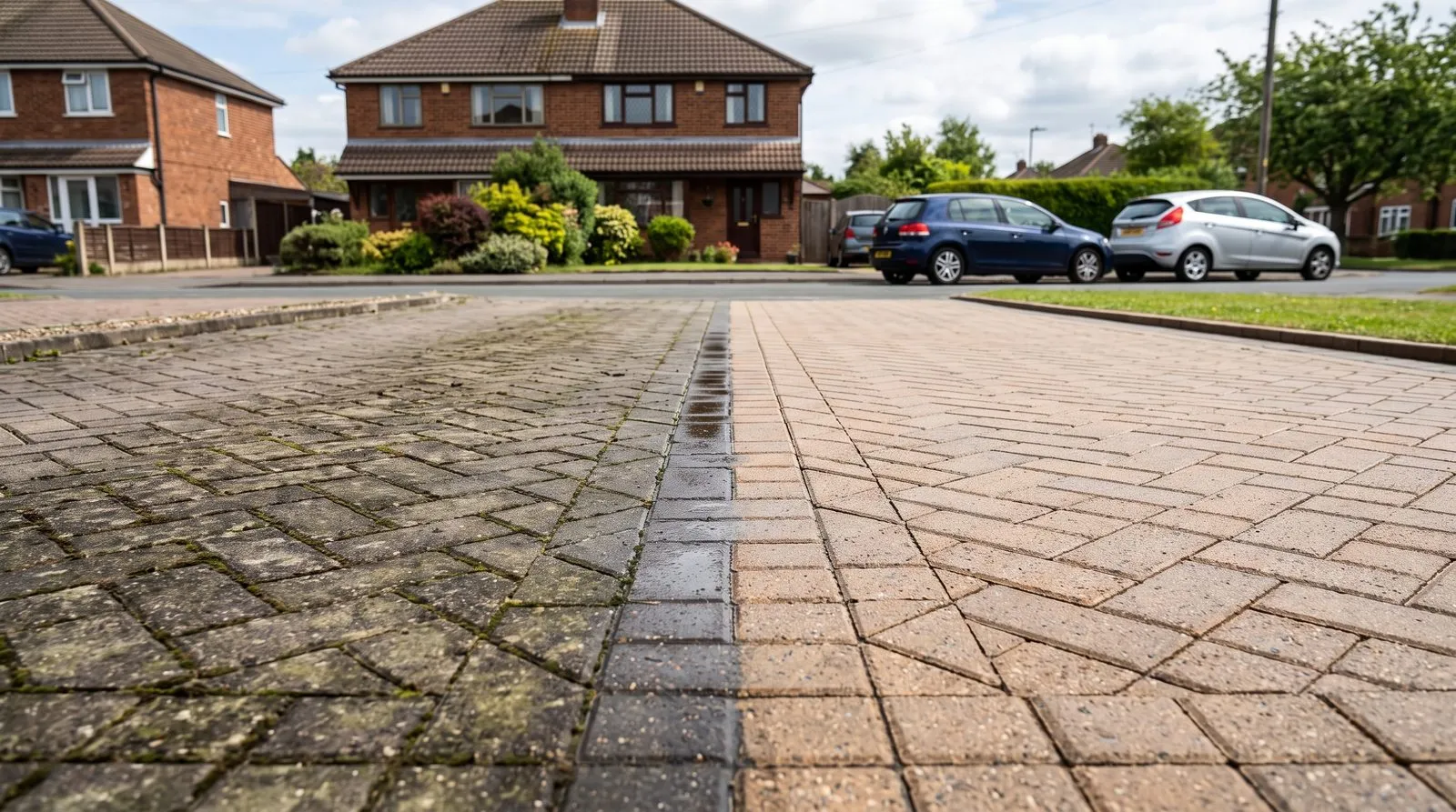 Sample website design for Revive Exterior Cleaning, a fictional driveway & patio cleaners business