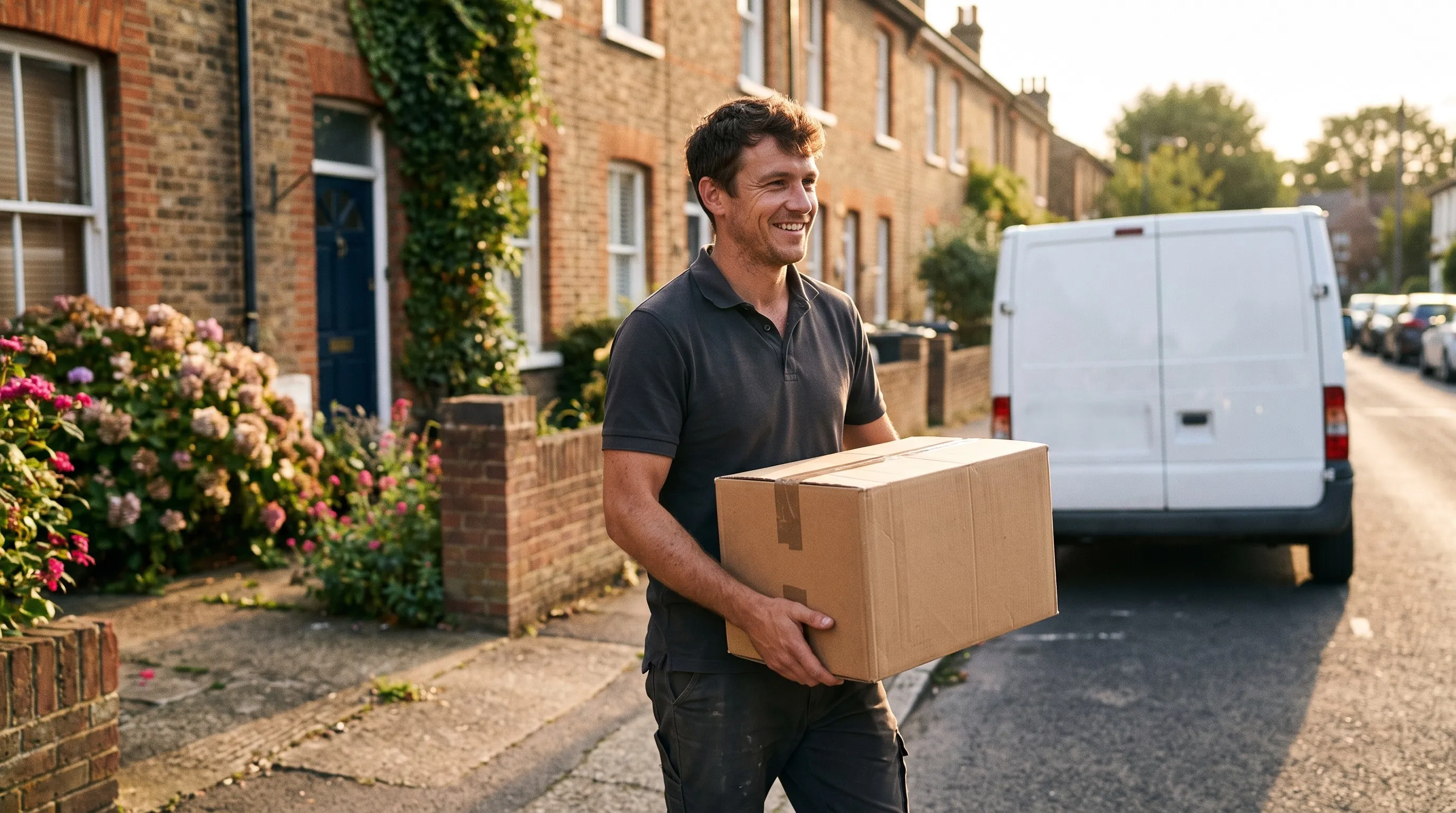 Sample website design for QuickHaul Man & Van, a fictional man & van services business