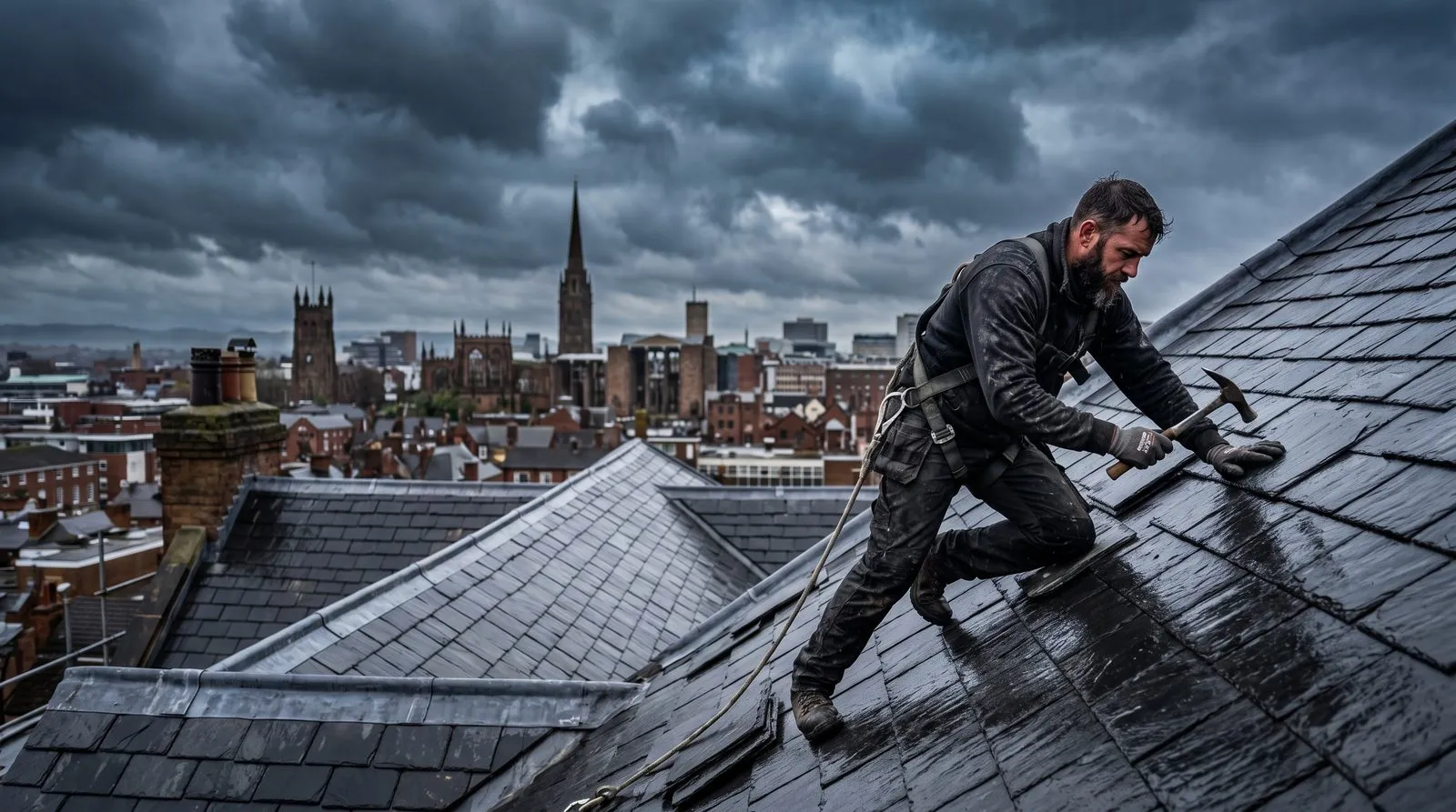 Sample website design for Apex Roofing Specialists, a fictional roofers business